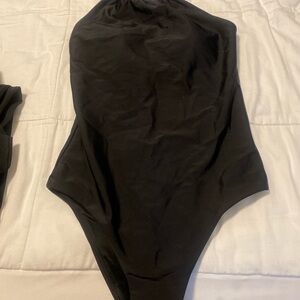 NWT Express black one piece halter bathing suit
